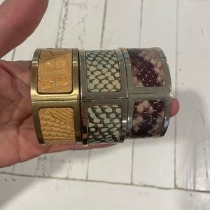Three Brahmin cuff bracelets